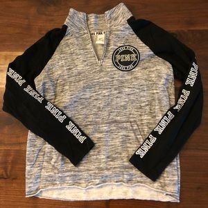 VS pink quarter zip sweatshirt